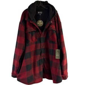 NWT Matix Trailhead Polar Fleece Sherpa Hooded Shirt Jacket Size 5X Big & Tall